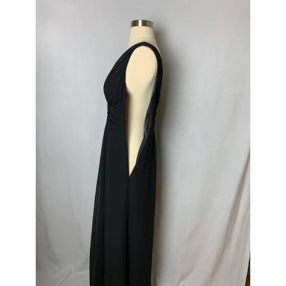 Bill Levkoff Size 6 Black Chiffon A-Line Formal G… - image 5